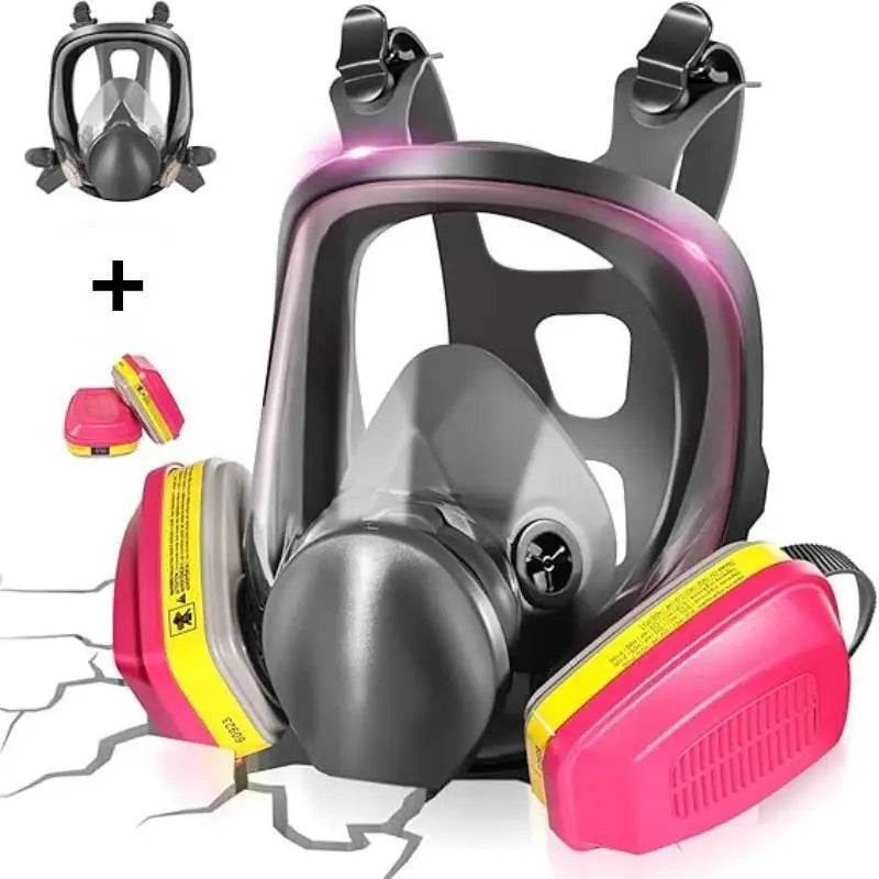 Reusable organic full face respirator gas mask